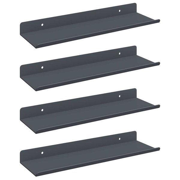 vidaXL Étagère flottante 4 Pièces Anthracite 30 x 9 x 2 5 cm Acier