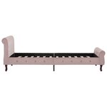 vidaXL Cadre de lit Rose Velours 100 x 200 cm