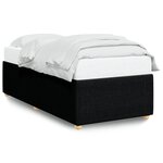 vidaXL Cadre de lit Noir 100x200 cm Tissu