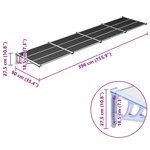 vidaXL Auvent de porte Gris et transparent 396x90 cm Polycarbonate