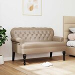 vidaXL Banc Chesterfield Cappuccino 119.5 x 64.5 x 75 cm