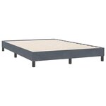 vidaXL Sommier à lattes de lit et matelas gris foncé 160x220cm velours