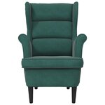 vidaXL Fauteuil vert foncé velours
