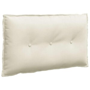 vidaXL Coussin de Dos Crème 80 x 50 cm Tissu en velours côtelé
