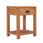 vidaXL Table de chevet 35x35x50 cm bois de teck massif