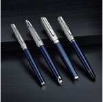 Waterman carène l'essence du bleu stylo plume  bleu  plume moyenne 18k  encre bleue  coffret cadeau