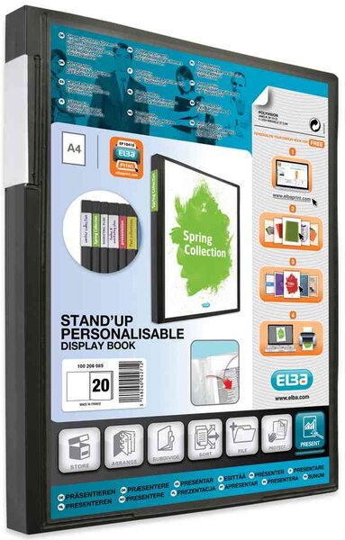 classeur de présentation 'STAND 'UP', 20 pochettes ELBA