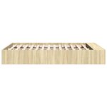 vidaXL Cadre de lit chêne sonoma 140x190 cm bois d'ingénierie