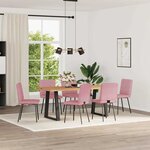 vidaXL Chaises à manger lot de 6 rose velours