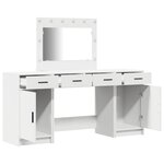 vidaXL Table de Toilette 3 Pièces Blanc 40 x 41 x 75 cm Bois d'ingénierie