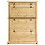 vidaXL Armoire à chaussures Corona 99x32x138 cm bois de pin massif