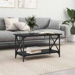 vidaXL Table basse Chêne noir 80 x 45 x 45.5 cm Bois d'ingénierie