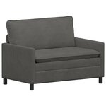 vidaXL Ensemble de Canapés 2 Pièces Gris foncé Tissu