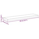 vidaXL Étagère à livres 4 Pièces Noir 40 x 10 x 1.5 cm Bois d'ingénierie