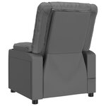 vidaXL Fauteuil de massage électrique Gris Similicuir
