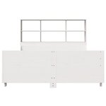 vidaXL Lit bibliothèque sans matelas blanc 160x200 cm bois massif