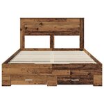 vidaXL Cadre de lit Bois ancien 140 x 190 cm Bois d'ingénierie