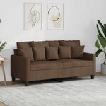 vidaXL Canapé à 2 places Marron 140 cm Tissu