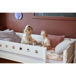 Flexa WHITE Banquette-lit 90 x 200 cm avec dossier et barriere avant classique Blanc