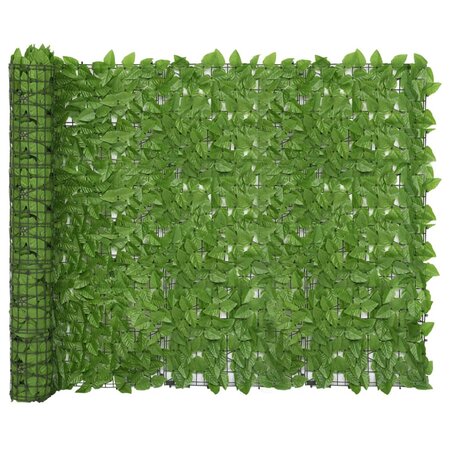 vidaXL Écran de balcon avec feuilles vert 300x150 cm