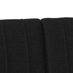 vidaXL Tête de lit capitonnée Noir 140 cm Pin massif