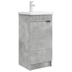 vidaXL Meuble de salle de bain avec évier Gris béton 42 x 40 x 84 5 cm