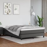 vidaXL Matelas de lit à ressorts ensachés fermeté moyenne Gris 140x200x20cm Similicuir