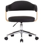 vidaXL Chaises à manger pivotantes lot de 2 noir similicuir