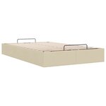 vidaXL Cadre de lit ottoman sans matelas crème 120x200 cm tissu