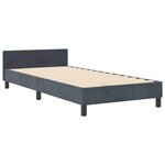 vidaXL Cadre de lit avec tête de lit Gris foncé 90 x 200 cm Velours
