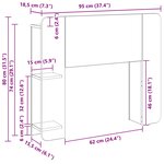 vidaXL Cabinet de Tête de Lit Chêne Sonoma Bois d'ingénierie