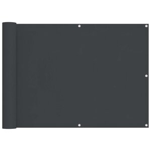 vidaXL Écran de balcon Noir 75 x 200 cm Oxford alu enduit de PU