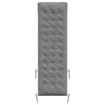 vidaXL Coussin de chaise longue gris 160x50x10 cm similicuir daim