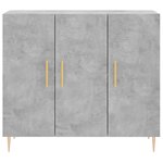 vidaXL Buffet gris béton 90x34x80 cm bois d'ingénierie