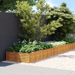 vidaXL Lit surélevé de jardin 770 x 100 x 36 cm acier corten