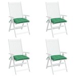 vidaXL Coussins de chaise lot de 4 40x40x7 cm tissu oxford vert