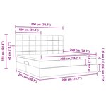 vidaXL Lit de rangement LED avec matelas Vert foncé 200 x 200 cm