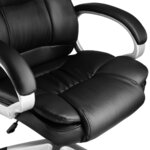 Fauteuil chaise siège de direction avec accoudoir max 120 kg noir 0508073