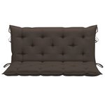 vidaXL Balancelle avec coussin taupe 170 cm Bois de teck solide