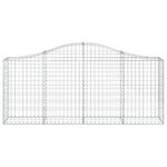 vidaXL Paniers à gabions arqués 11 Pièces 200x30x80/100 cm Fer galvanisé