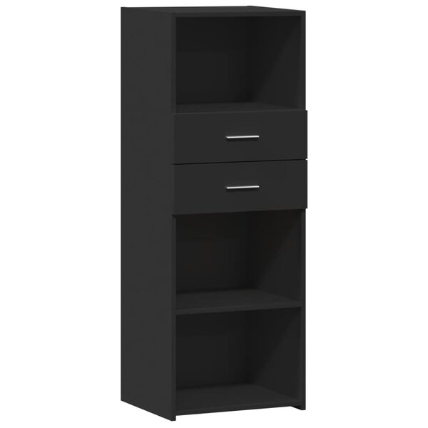 vidaXL Buffet haut noir 45x42 5x124 cm bois d'ingénierie
