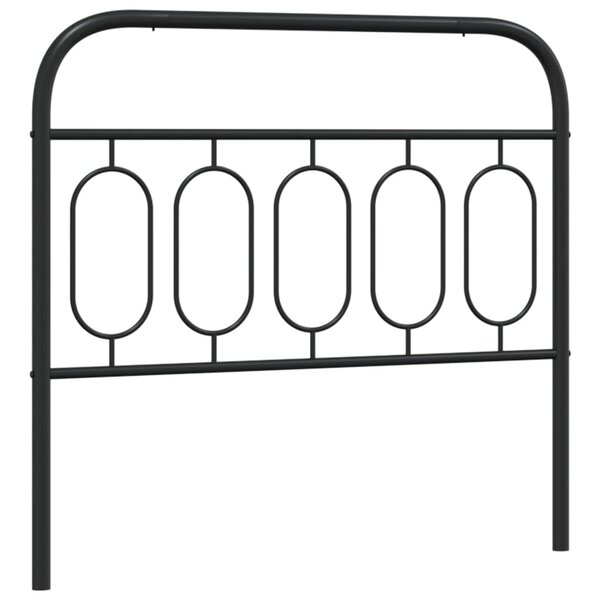 vidaXL Tête de lit de remplacement métal noir 100 cm