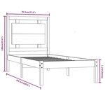 Vidaxl cadre de lit bois massif 90x200 cm
