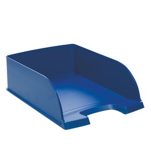 Corbeille à courrier leitz maxi format plus jumbo bleue - lot de 4