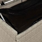 vidaXL Boîte de rangement de jardin et roues gris clair résine tressée