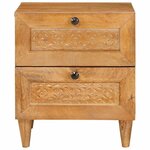 vidaXL Table de chevet avec tiroir Marron clair 40 x 33 x 46 cm