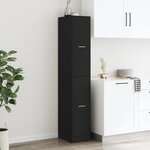 vidaXL Armoire d'apothicaire noir 30x41x174 5 cm bois d'ingénierie