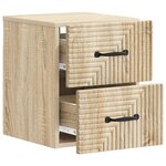 vidaXL Cabinet de chevet mural Chêne Sonoma 34 5 x 33 x 40 cm