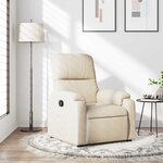 vidaXL Fauteuil inclinable beige tissu microfibre