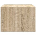 vidaXL Tables de chevet murales avec lumières LED 2 Pièces chêne sonoma